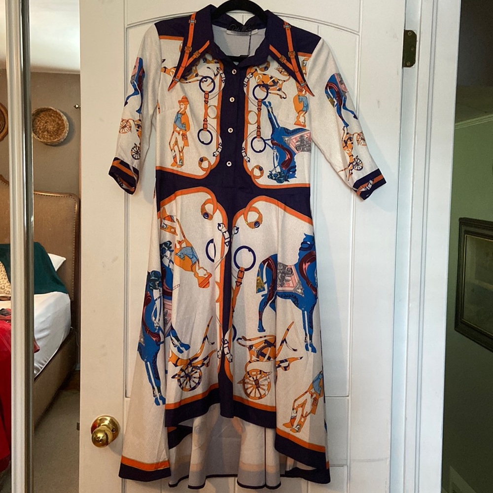Hermes Scarf Inspired Midi NWT